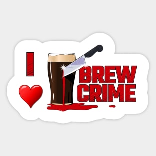 I heart Brew Crime Alternate Sticker